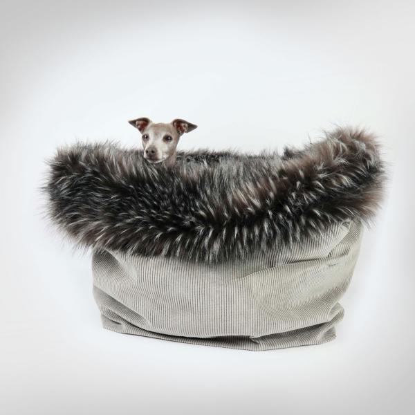 Kuschelhöhle FiouStar Royal Cord Grey deluxe